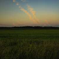 The Orange Skies of Dusk over the farm