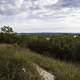 Trail and Landscape under the sky and clouds at Ferry Bluff, Wisconsin