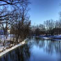 Winter on the Crawfish River near Elba, Wisconsin