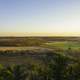Wisconsin farmland landscape overlook at sunset