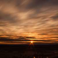 Moving Clouds of sunset at Gibraltar Rock, Wisconsin Free Stock Photo