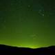 Green Night Sky with Stars at Hogback Prairie State Natural Area, Wisconsin