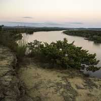 Wisconsin River at Dusk Scenic Shot at Ferry Bluff