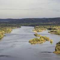 Wisconsin River Landscape Overview from Ferry Bluff