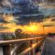 Sunset on the bridge in Southern Wisconsin