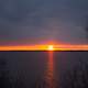 Sunset over the seascape of Koshkonong in Wisconsin