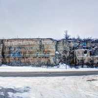 A small cliff in Sturgeon Bay, Wisconsin