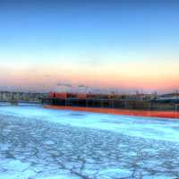 Boat in the bay in Sturgeon Bay, Wisconsin