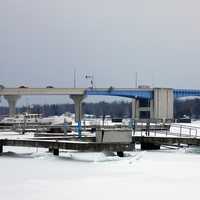 Docks and Bridge in Sturgeon Bay, Wisconsin