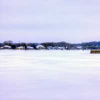 Frozen Inlet in Sturgeon Bay, Wisconsin