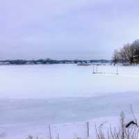 Winter landscape in Sturgeon Bay, Wisconsin