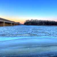 Frozen Wisconsin River