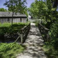 Bridge to the blacksmith shop at Wade House