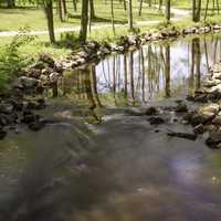 Flowing the stream around Wade House and the Mill