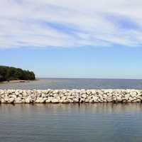 Shoreline and sky on Washington Island, Wisconsin