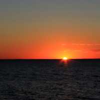 Orange Sunset at Washington Island, Wisconsin