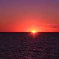 Red Sunset on Washington Island, Wisconsin