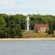 Shoreline with Lighthouse on Washington Island, Wisconsin