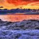 Dawn on the ice at Whitefish Dunes State Park, Wisconsin