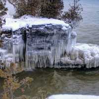 Ice on the Rocks at Whitefish Dunes State Park, Wisconsin