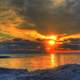 Centered Sunrise at Whitefish Dunes State Park, Wisconsin