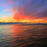 Colors over the water at Whitefish Dunes State Park, Wisconsin