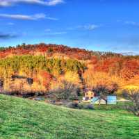 Farmhouse and Hills at Wildcat Mountain State Park, Wisconsin