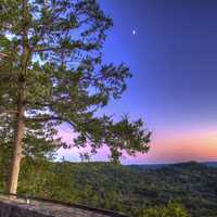 View of the mountain at dusk at Wildcat Mountain State Park, Wisconsin