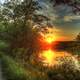 Scenic Sunset at Willow River State Park, Wisconsin