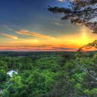 Beautiful Sunset at Willow River State Park, Wisconsin