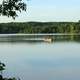 Canoe in the clearing at Willow River State Park, Wisconsin