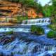 Scenic Waterfalls at Willow River State Park, Wisconsin