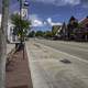 Looking up Broadway street in Wisconsin Dells