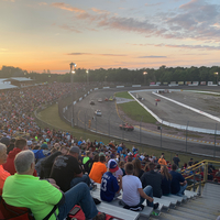 Racetrack of Wisconsin Dells at Dusk