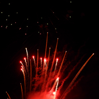 Red Fireworks display
