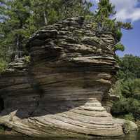 Rock Formations on the Wisconsin River in Wisconsin Dells