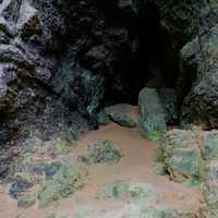 Inside the cave at Wyalusing State Park, Wisconsin