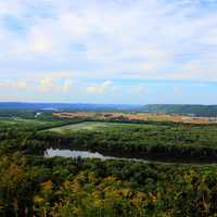 Looking over and Prairie Du Chien at Wyalusing State Park, Wisconsin