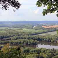 Looking through Trees at Wyalusing State Park, Wisconsin