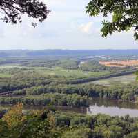 Looking through Trees at Wyalusing State Park, Wisconsin