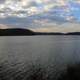 Another lake view with clouds at Yellowstone Lake State Park, Wisconsin