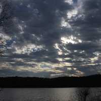 Dark almost Monochrome sky shot at Yellowstone Lake State Park, Wisconsin