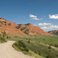 Gravel Roadway landscape in Bridger Teton National Park