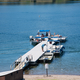 Boat Docks on Jackson Lake with people