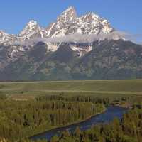 Grand Tetons and Snake River landscape in Wyoming