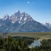 Grand Tetons beyond Snake River