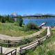 Lake, Mountains, and landscape near the cabins