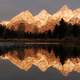 Landscape and reflections at Grand Teton National Park, Wyoming