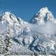 Landscape of Nez Perce, Grand Teton and Mount Owen in Grand Teton National Park, Wyoming