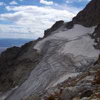 Middle Teton Glacier in Grand Teton National Park, Wyoming